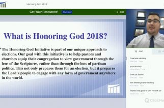 Pastor Equipping Webinar: Election 2018